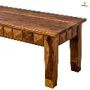 Stupa Solid Sheesham Wood Bench