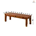 Stupa Solid Sheesham Wood Bench