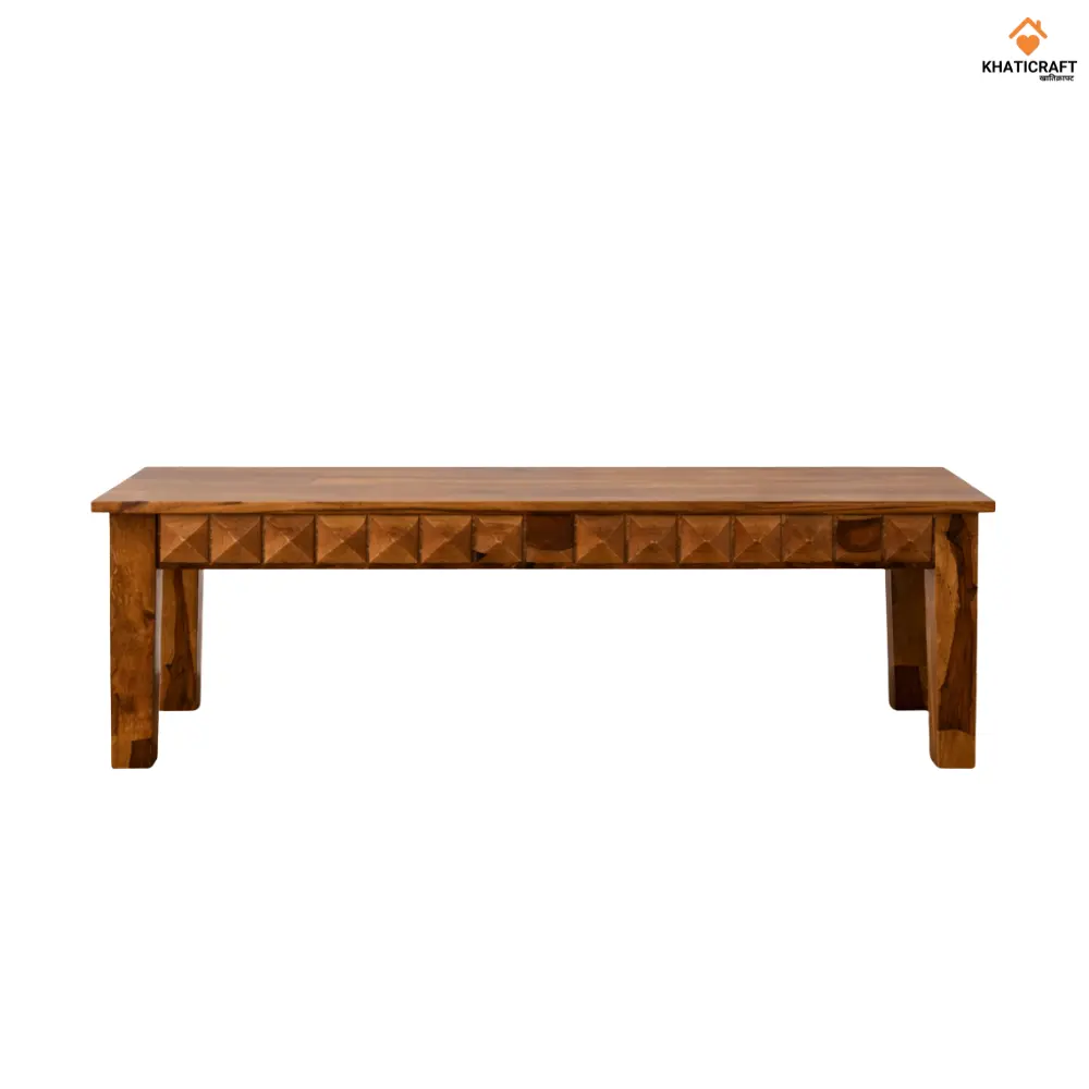 Stupa Solid Sheesham Wood Bench