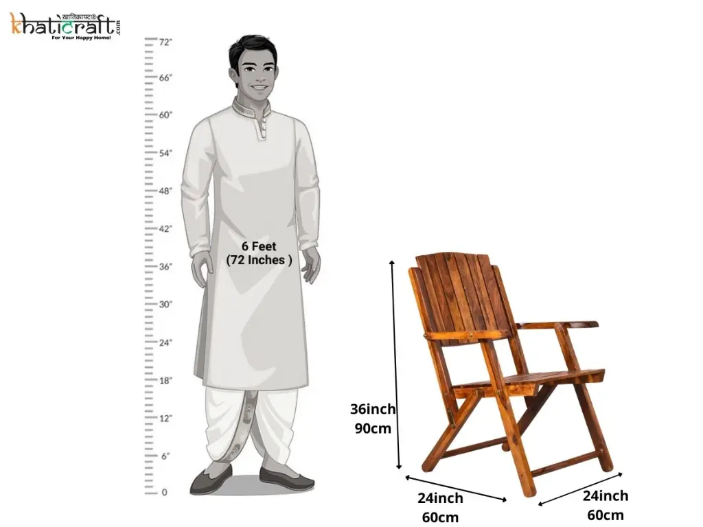 Vina Solid Wood Sheesham Folding Chair by Khaticraft (6).webp