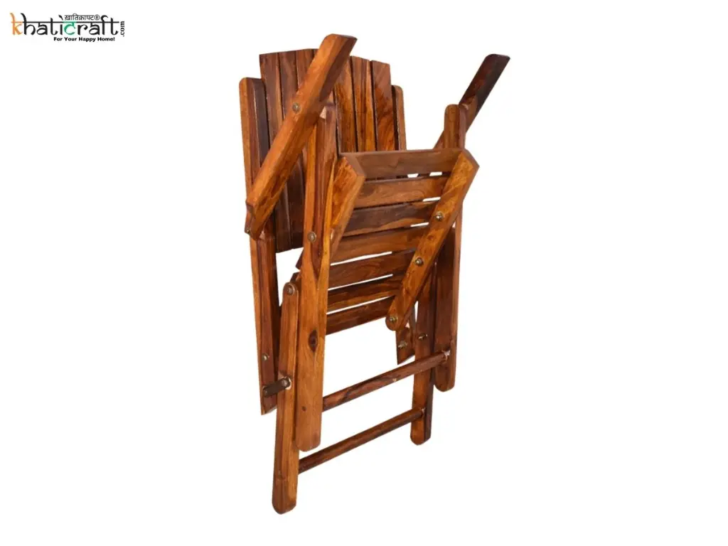 Vina Solid Wood Sheesham Folding Chair by Khaticraft (3).webp