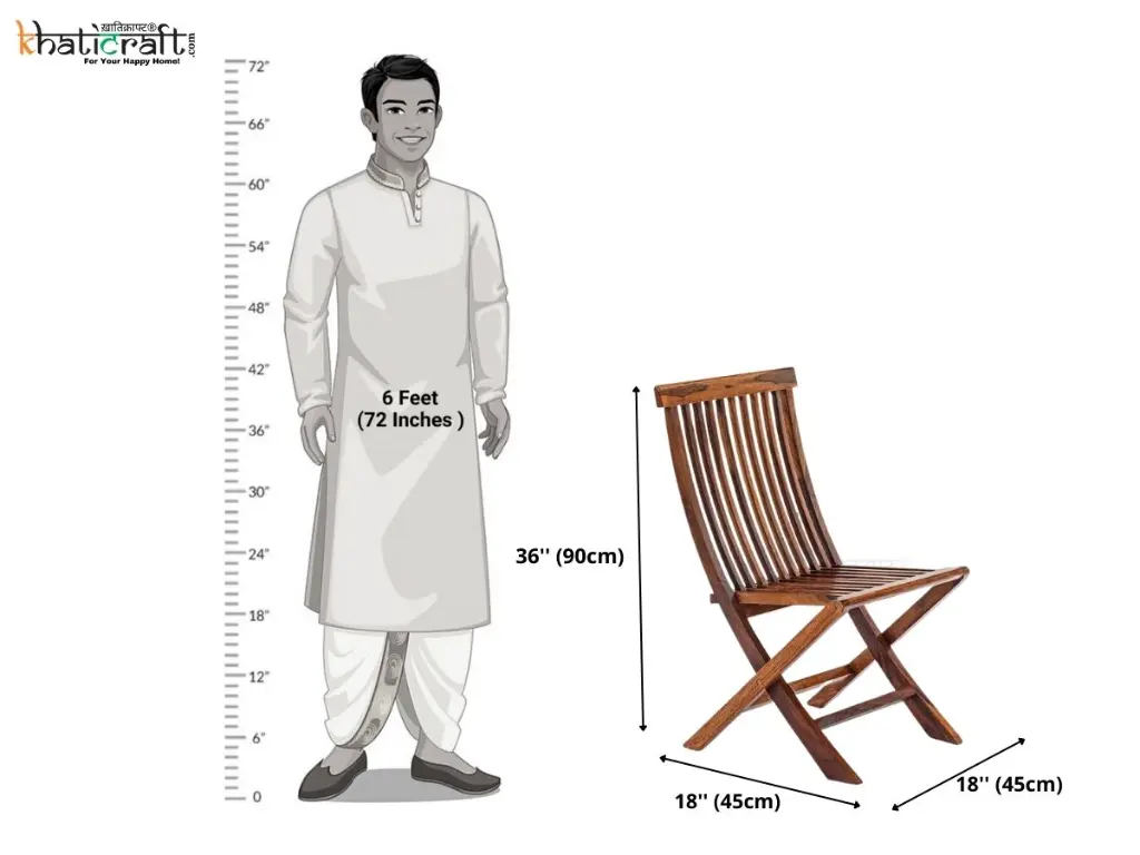 Vipa Solid Wood Sheesham Folding Chair by Khaticraft (1).webp