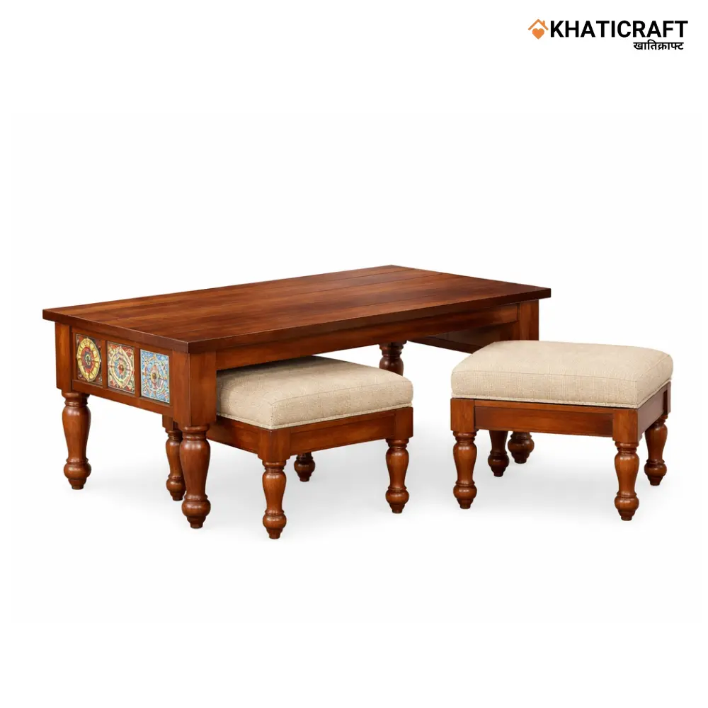 Chitra Nested Coffee Table Set of 3(1+2)