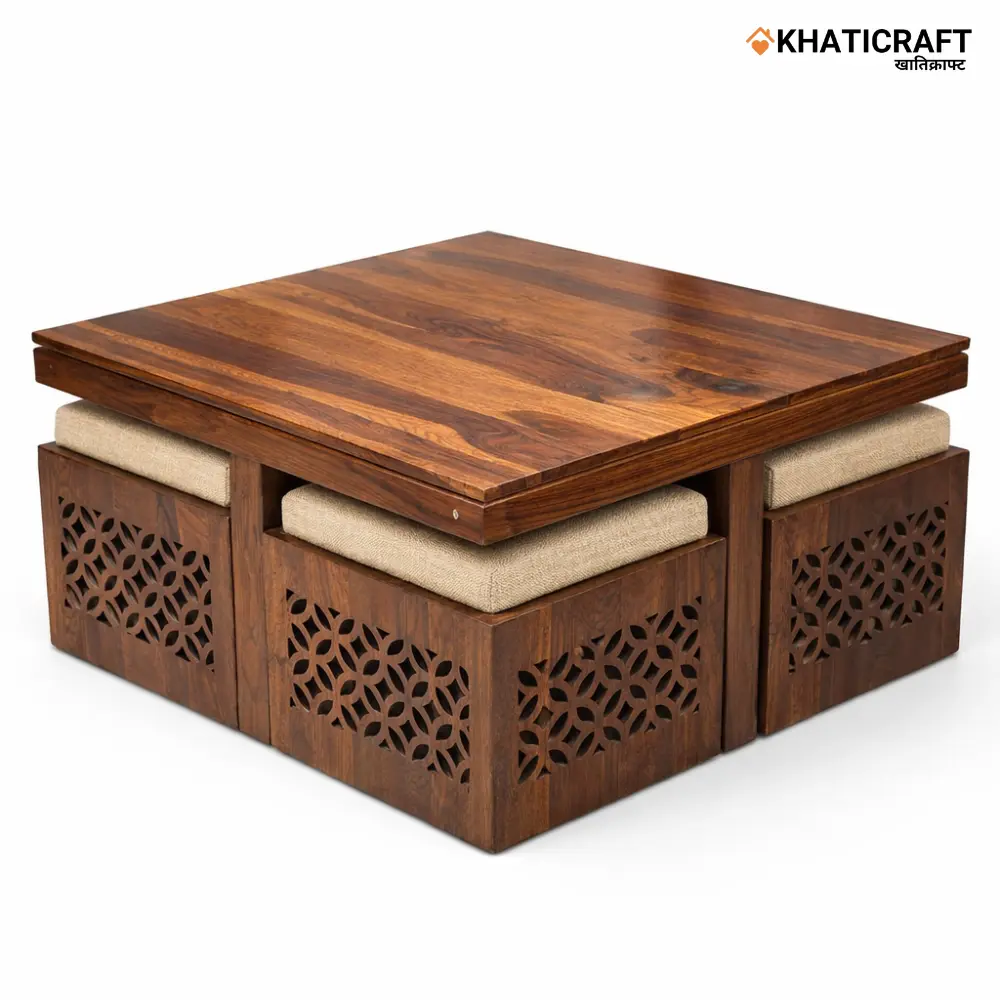 Mira Nested Coffee Table Set of 5(1+4) by khaticraft