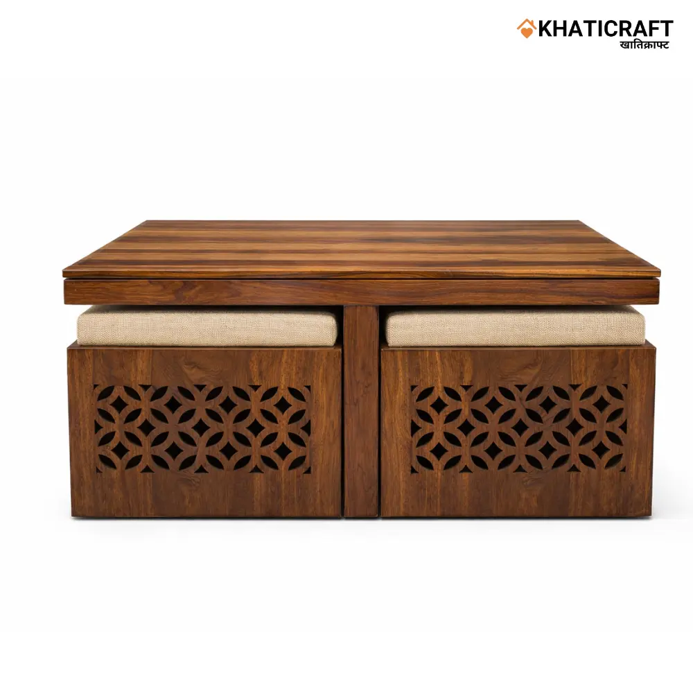 Mira Nested Coffee Table Set of 5(1+4) by khaticraft