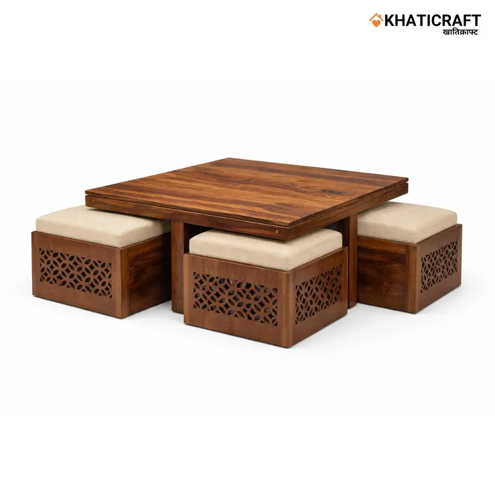 Mira Nested Coffee Table Set of 5(1+4) by khaticraft