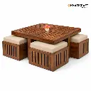 Dhara Nested Coffee Table Set of 5(1+4) By khaticraft