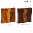 Dhara Nested Coffee Table Set of 5(1+4) with Plain Stool wood finishes