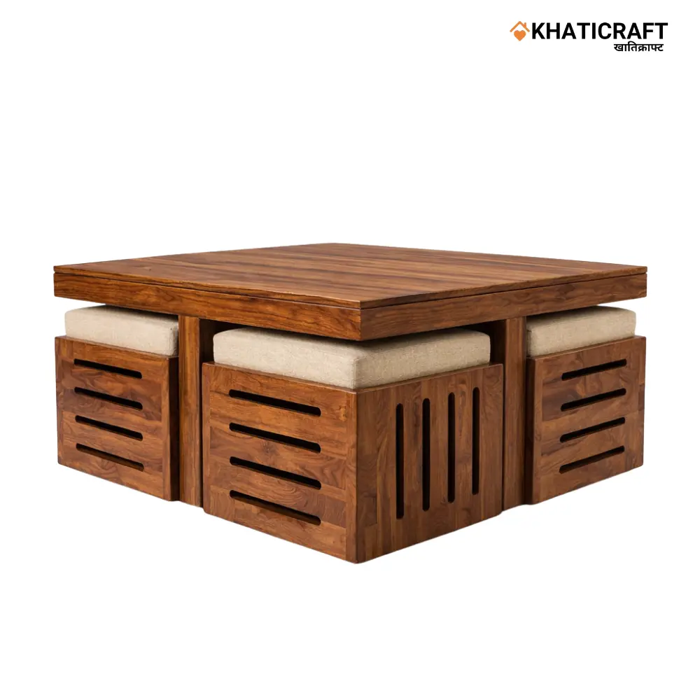 Ulka nested 1+4 Coffee Table By Khaticraft