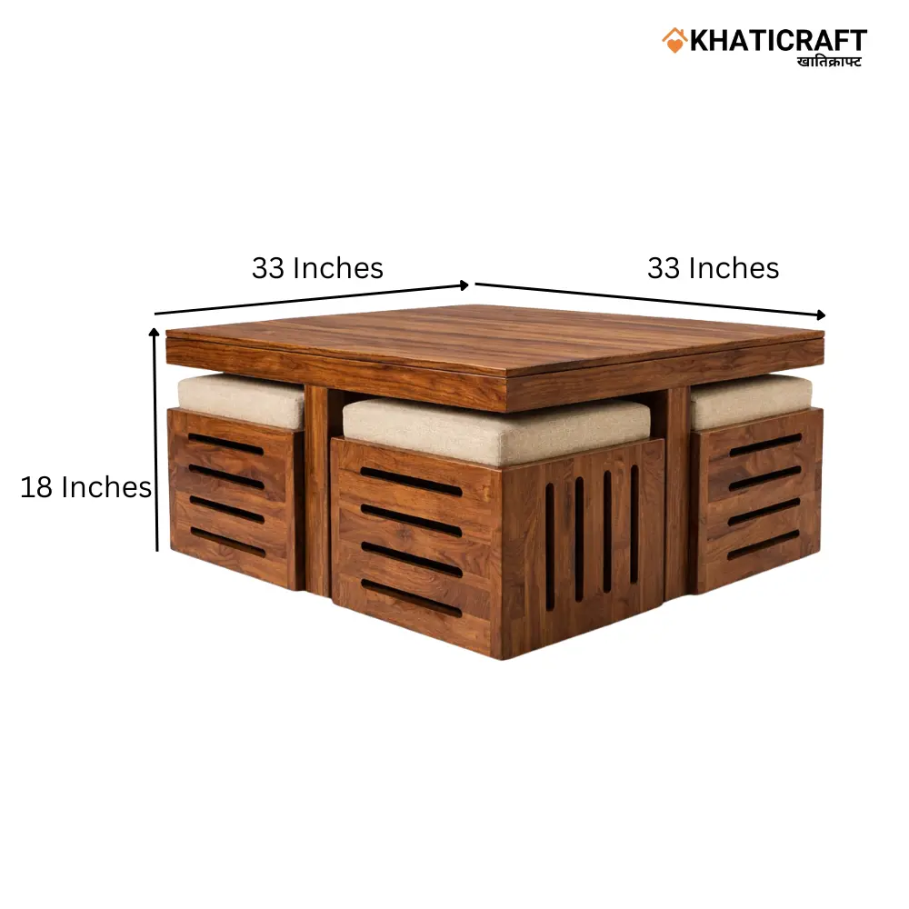 Ulka nested 1+4 Coffee Table By Khaticraft