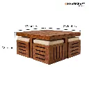 Ulka nested 1+4 Coffee Table By Khaticraft