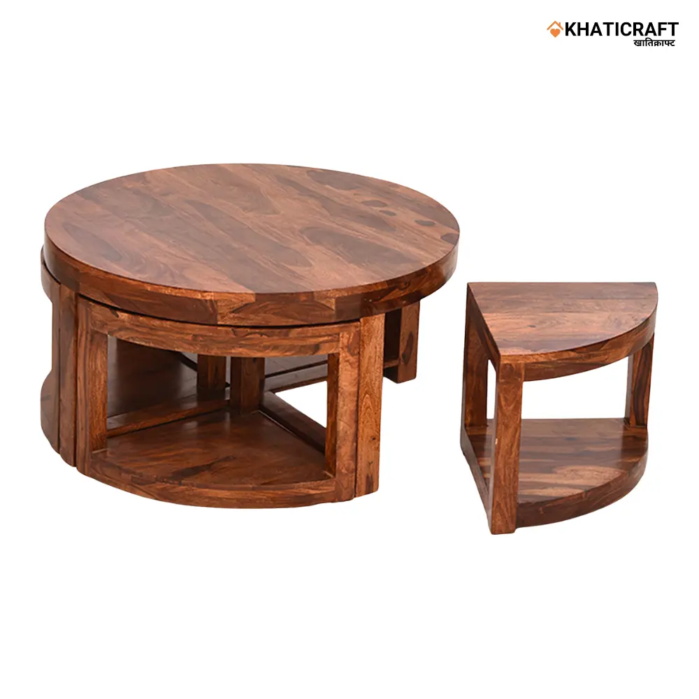 Chakra Nested 1+4 Coffee Table by khaticraft (5).webp
