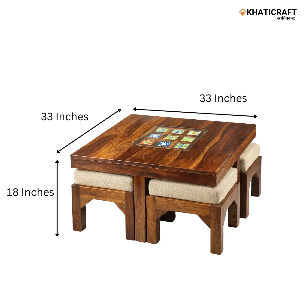 Chitra Nested 1+4 Coffee Table by khaticraft (4).webp