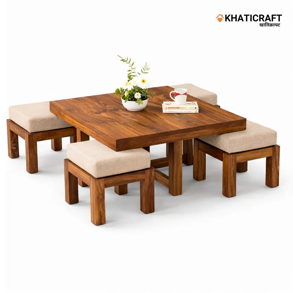 Sara Nested Coffee Table 1+4 with Cushion Top  (9).webp