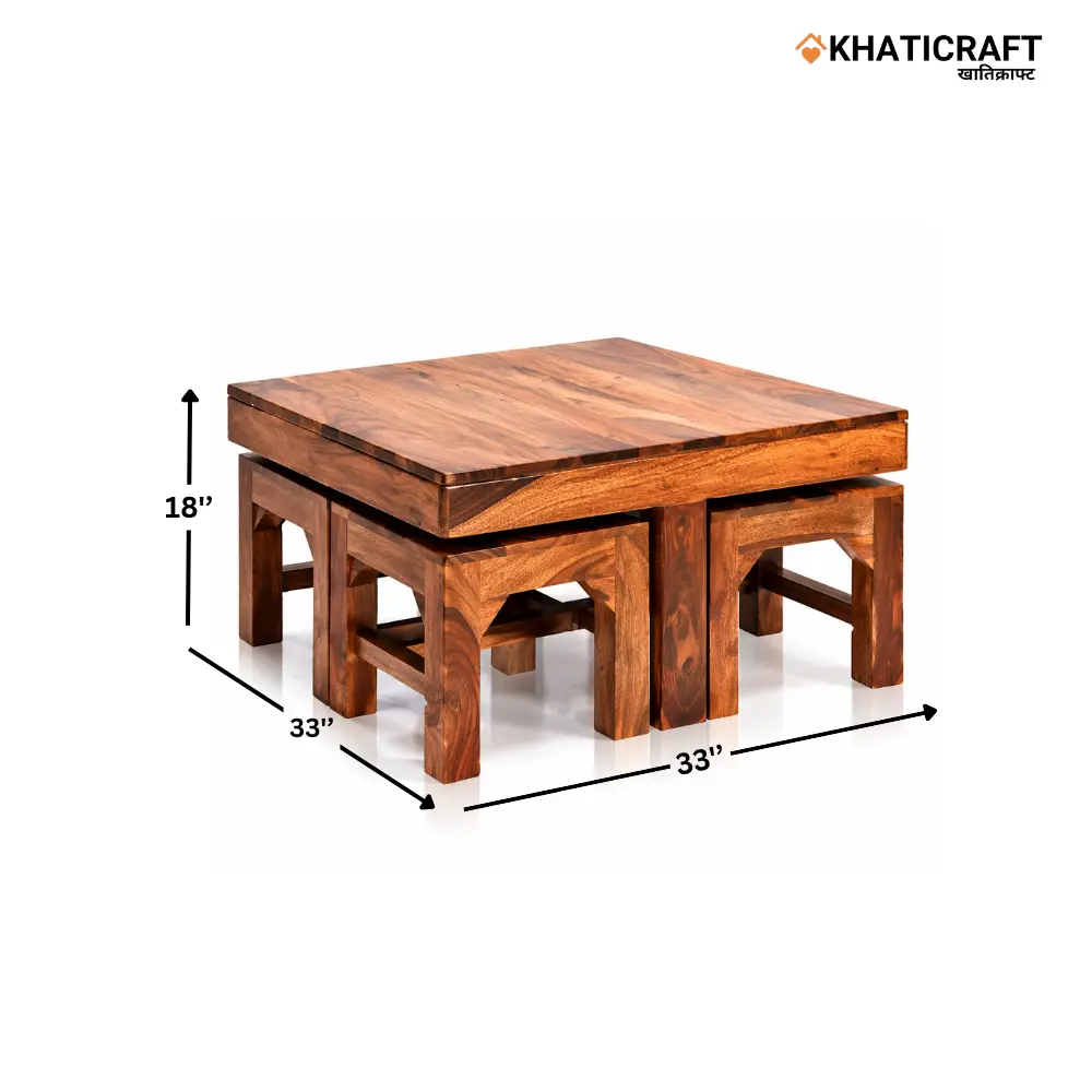 Sara Nested Coffee Table 1+4 with solid top .webp