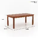 Hina 6 Seater Dining Table 5ft.webp