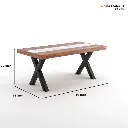Akira 6 Seater Dining Table with Marble 7.webp