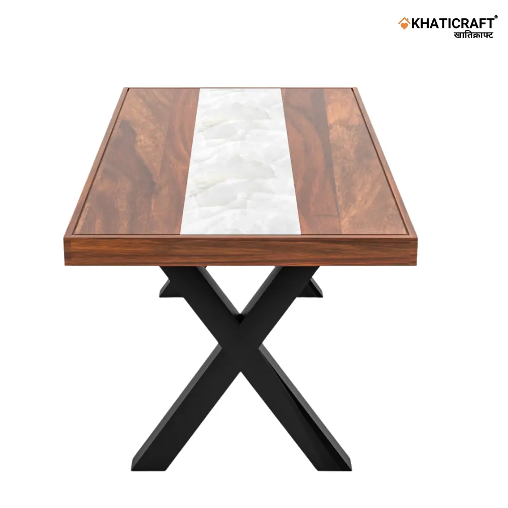Akira 6 Seater Dining Table with Marble 6.webp