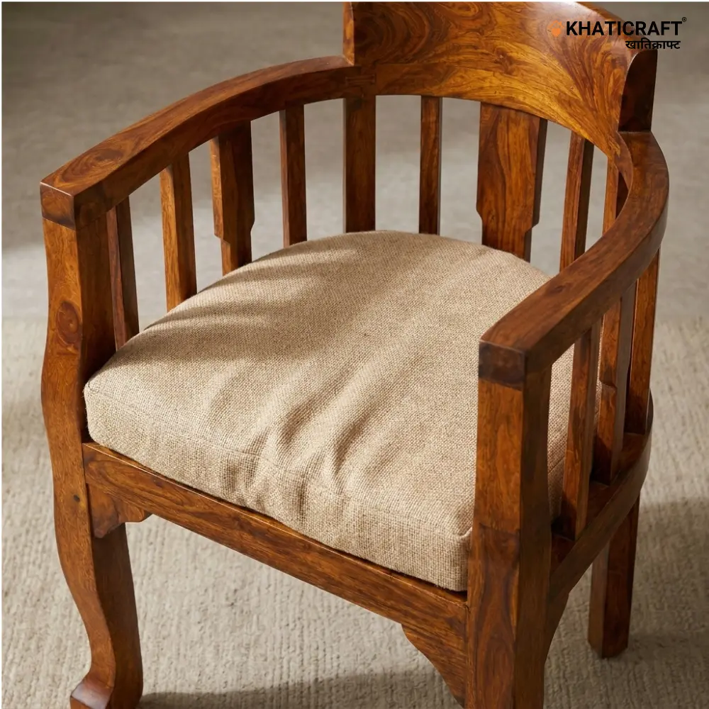 Usha Armrest Chair with Cushion 6.webp