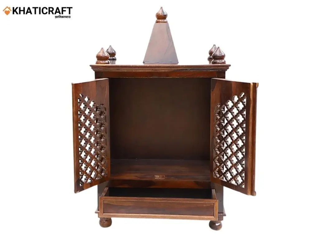Ira Solid Wood Sheesham Temple-2