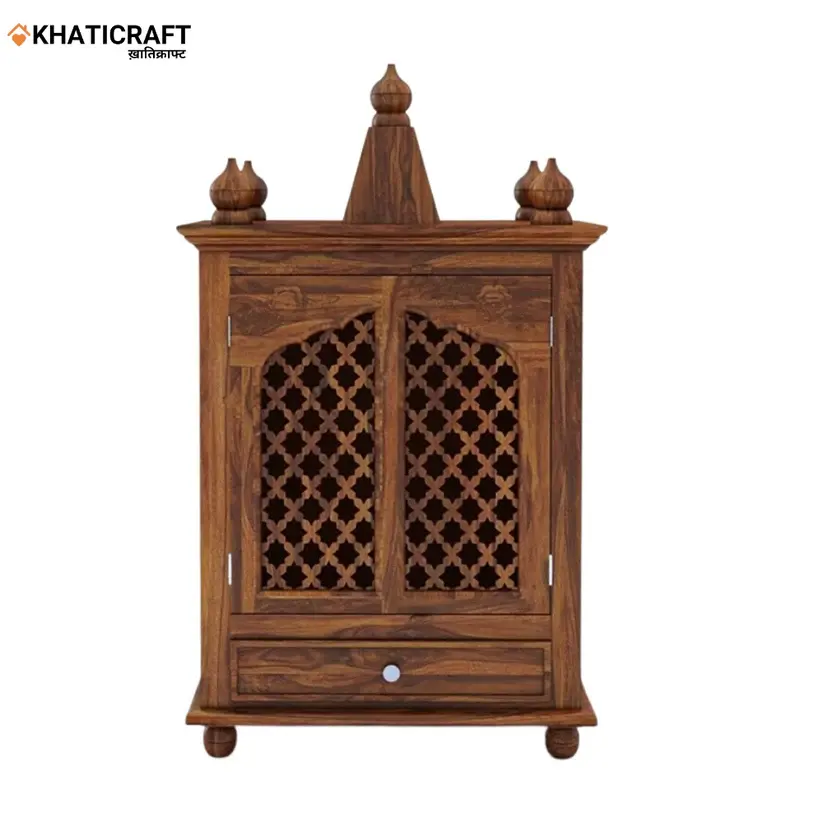 Ira Solid Wood Sheesham Temple-5
