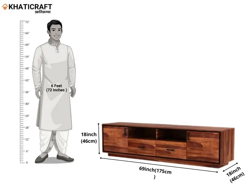 Hina TV Cabinet-7 Dimension