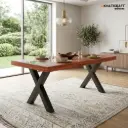 Akira 6 Seater Dining Table with Glass