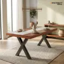 Akira 6 Seater Dining Table with Marble