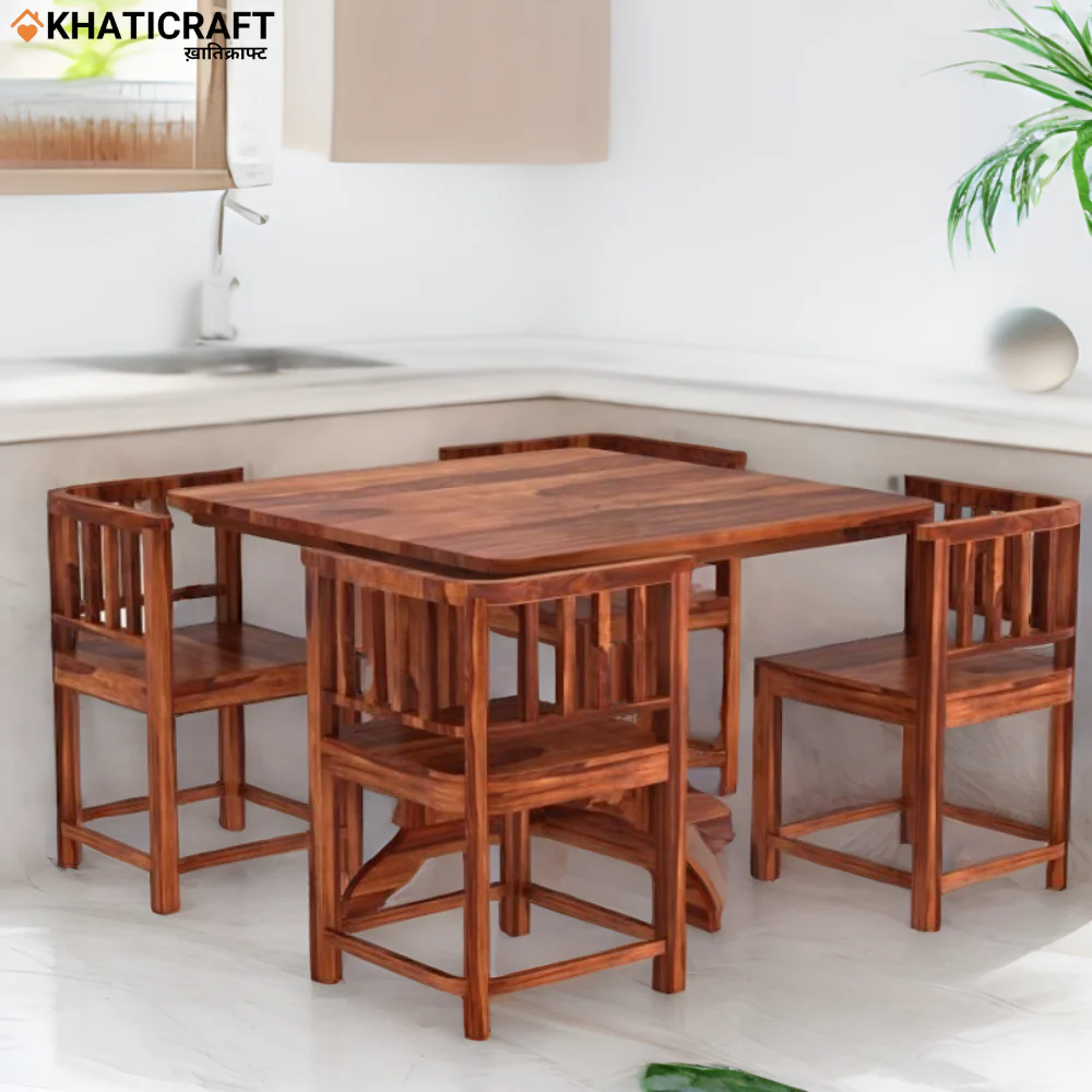 Sara 4 Seater Solid Wood Sheesham Dining Set