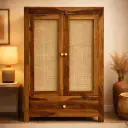 Ziya Bookshelf with Rattan