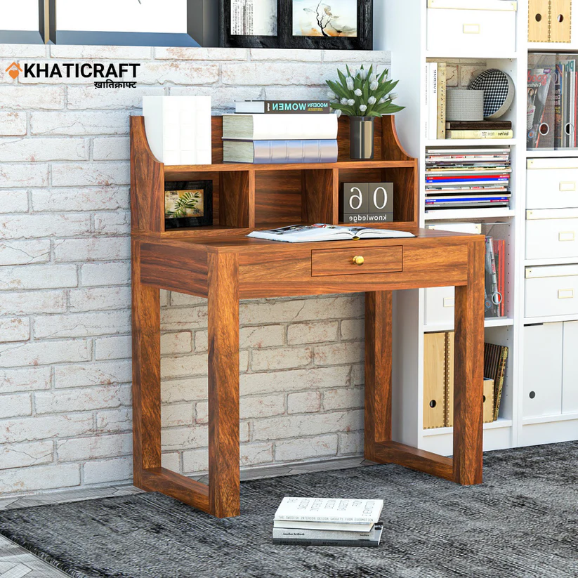 Arya I Study Table with Chavi Wallshelf
