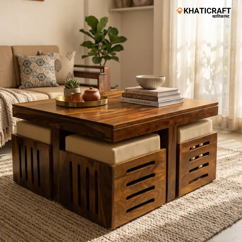 Ulka Nested Coffee Table Set of 5(1+4)