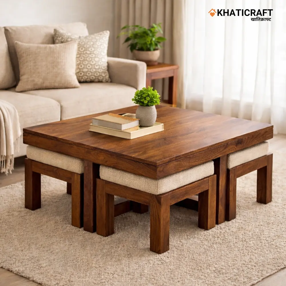 Sara Cushion Top Nested Coffee Table Set of 5(1+4)