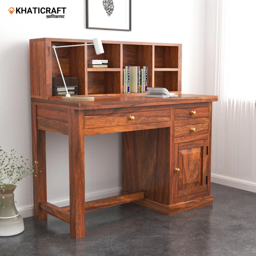 Nitya Study Table with Hina Wallshelf