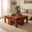 Sara Solid Top Nested Table Set of 5(1+4)