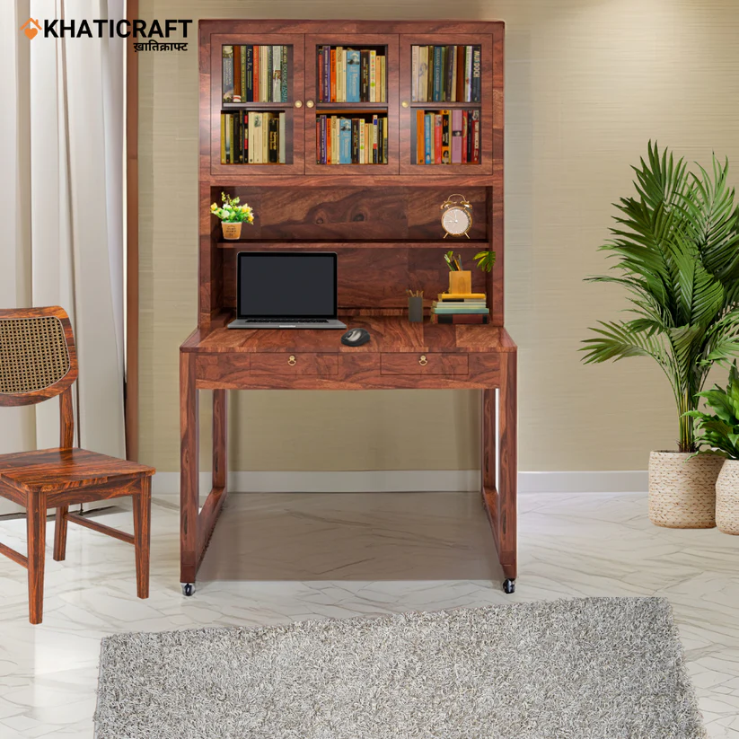 Arya II Study Table with Bookshelf