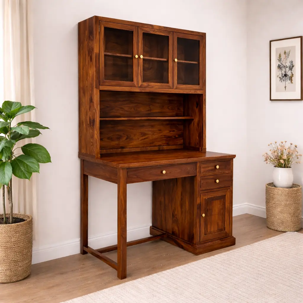 Nitya Study Table with Bookshelf