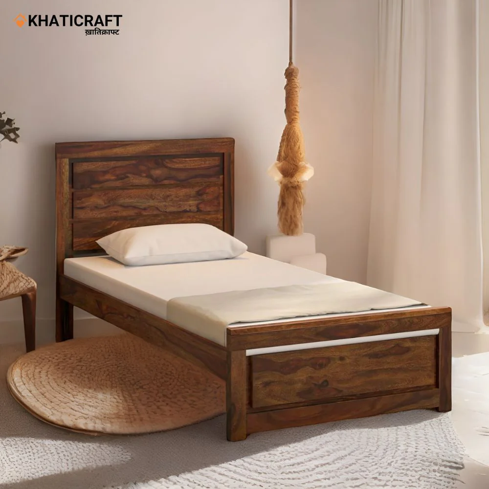 Hina Solid Wood Single Bed