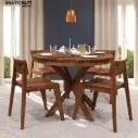 Mandal Rami 4 Seater Solid Wood Sheesham Dining Set