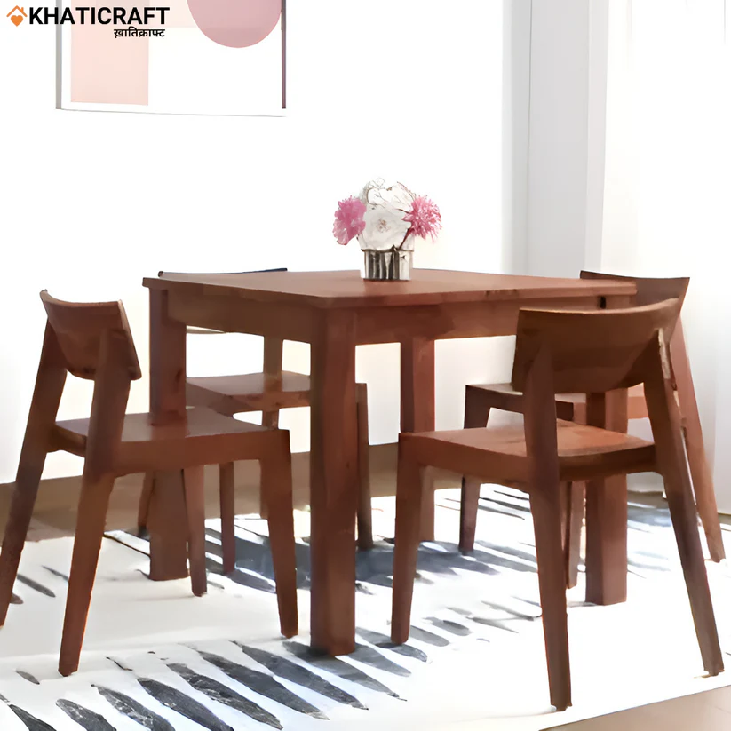 Hina Rami 4 Seater Solid Wood Sheesham Dining Set 