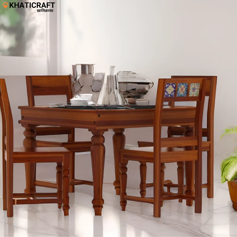 Chitra 4 Seater Solid Wood Sheesham Dining Set