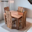 Hina Hana 4 Seater Solid Wood Sheesham Dining Set