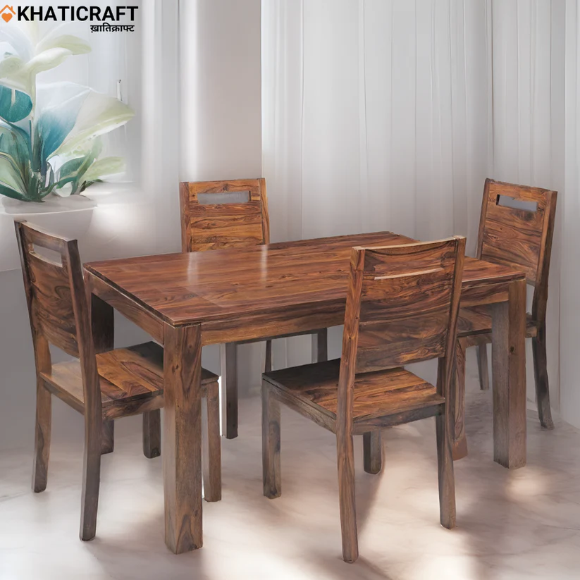 Hina Niru 4 Seater Solid Wood Sheesham Dining Set