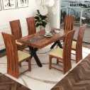 Akira Hana 6 Seater Dining Set With Glass