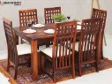 Hina Chavi 6 Seater Solid Wood Sheesham Dining Set with cushion