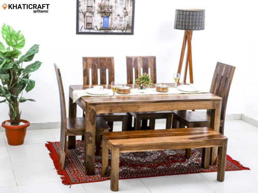 Hana Rami 6 Seater Dining Set with Bench
