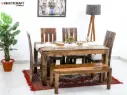 Hana Rami 6 Seater Dining Set with Bench