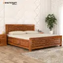 Stupa Solid Wood Bed Queen Size Hydraulic Storage