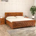 Niwar Solid Wood Bed Queen Size Box Storage