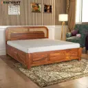 Naira Solid Wood Bed King Size Box Storage